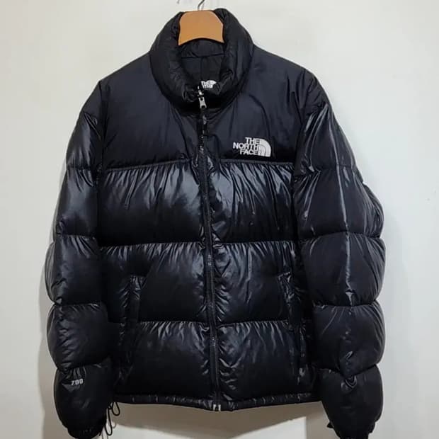 (100) 노스페이스 700 눕시패딩 점퍼 블랙 구스다운 자켓 