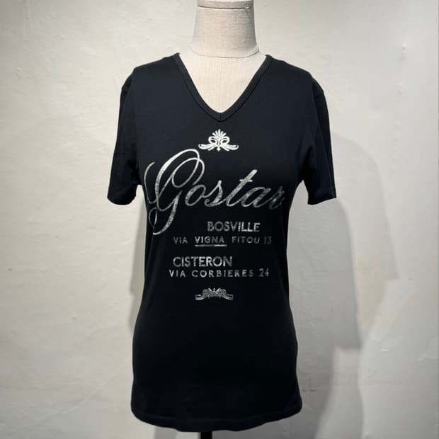 Gostar De Fuga Printed detail black T-sh