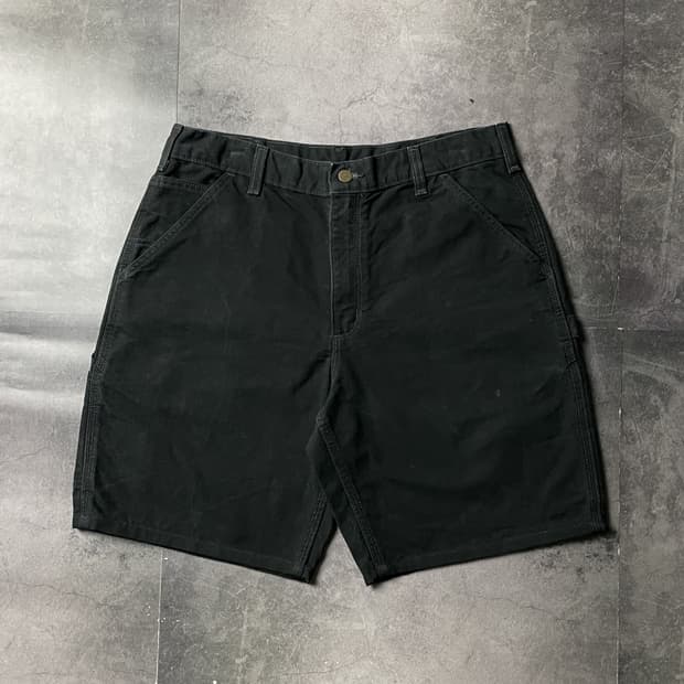 CARHARTT 칼하트 빈티지 블랙 카펜터 워크 하프팬츠 A01135