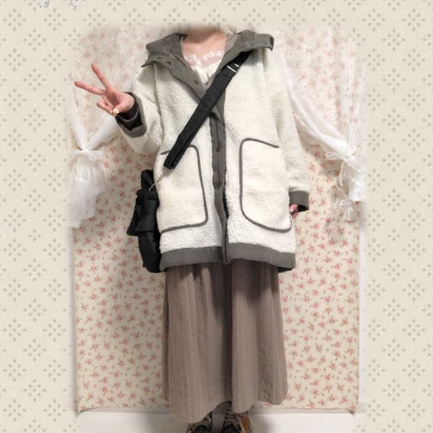 빈티지 모리걸 브라운 스커트