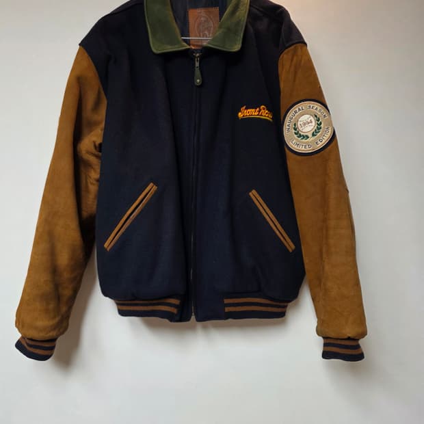 USA 골든베어 스타디움 바시티 자켓 레더 스웨이드 XL 110-115