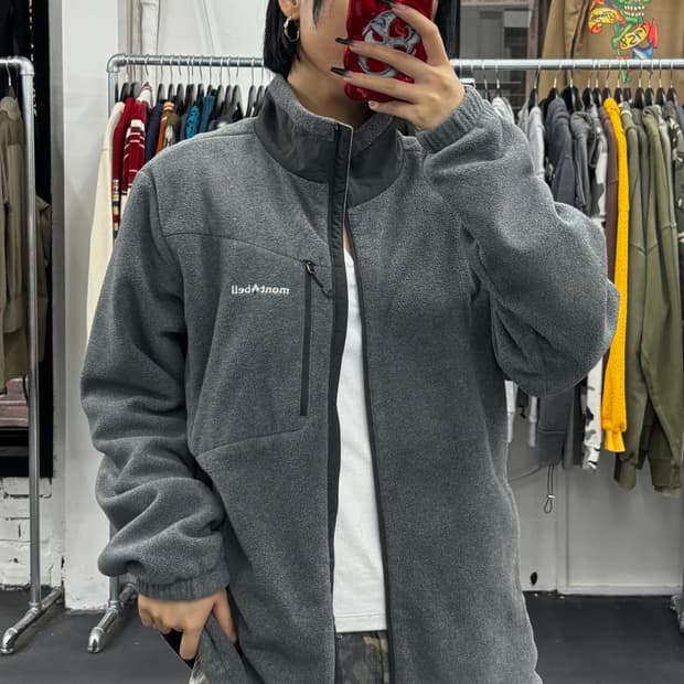 몽벨 그레이 플리스 자켓