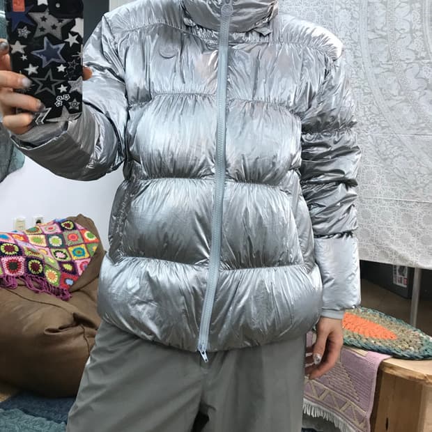 아디다스 뱃지 유로파 실버 덕다운 다운점퍼 패딩 