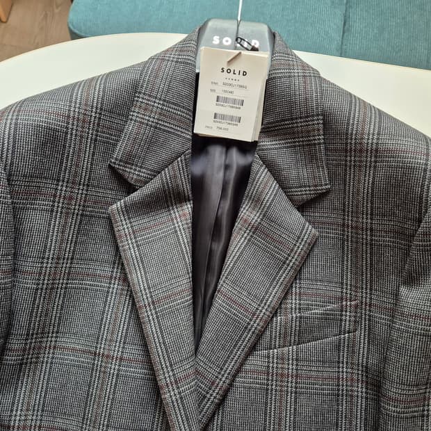 솔리드옴므 체크 블레이저 48, 슬랙스 46 세트