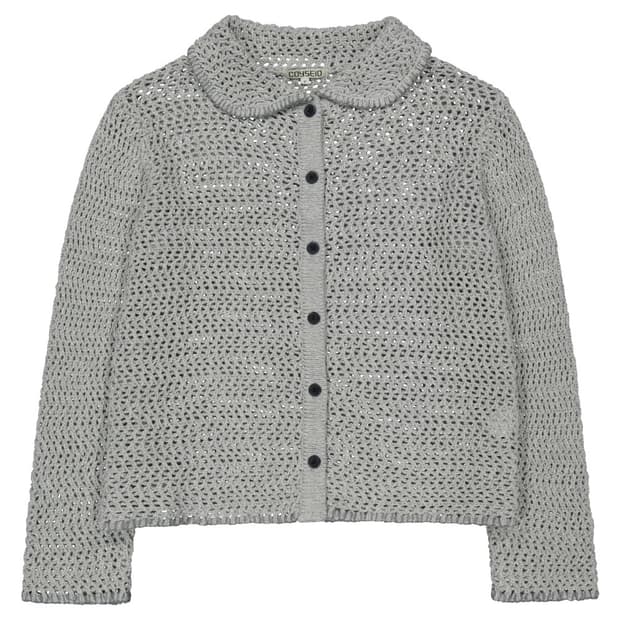 코이세이오 NET KNIT CARDIGAN GREY
