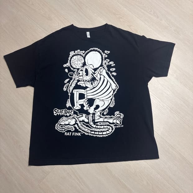 시크릿베이스 랫핑크 Rat Fink 반소매 티셔츠