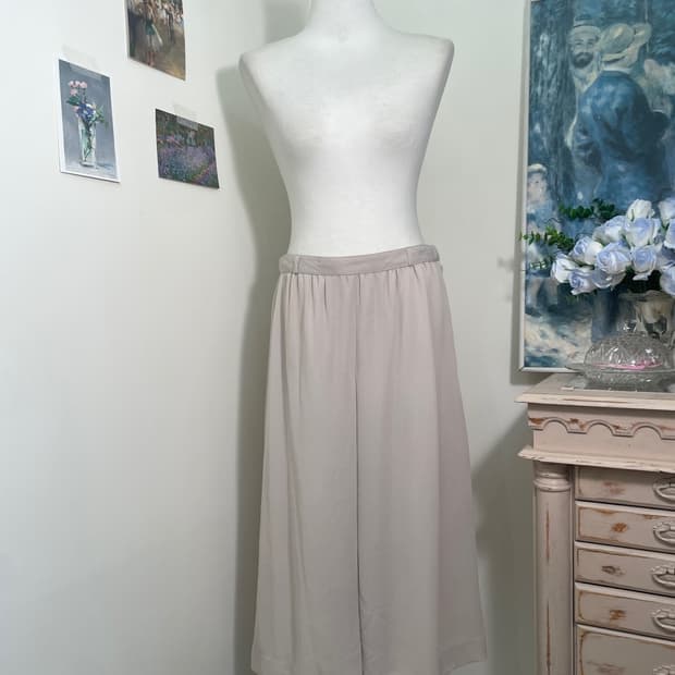 sheer gray pleats point summer skirt