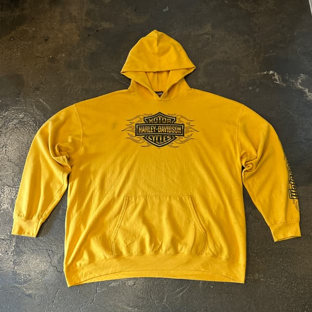 할리데이비슨 데미지드 클라운 후드티 3XL