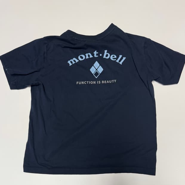 몽벨 Mont-Bell 23년도 뒷 프린팅 반팔 티셔츠 XL 네이비