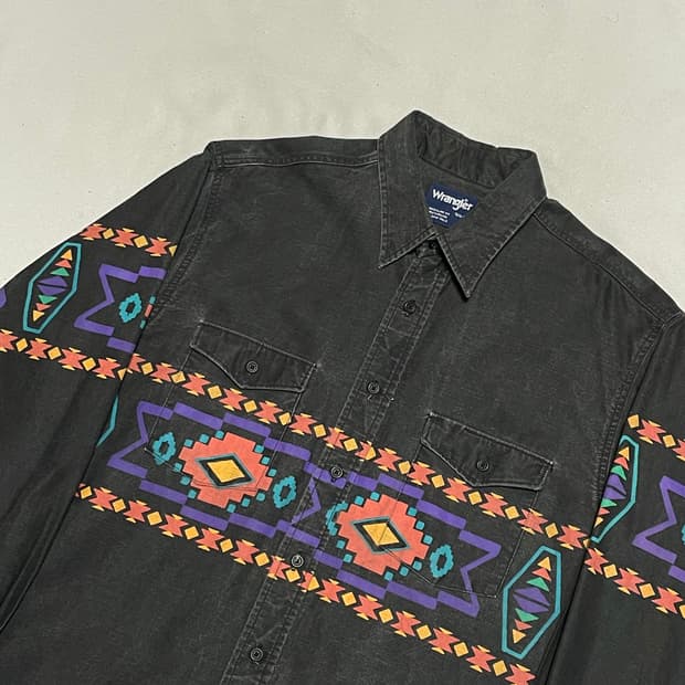 16 1/2-34 랭글러 USA 레귤러핏 웨스턴 셔츠