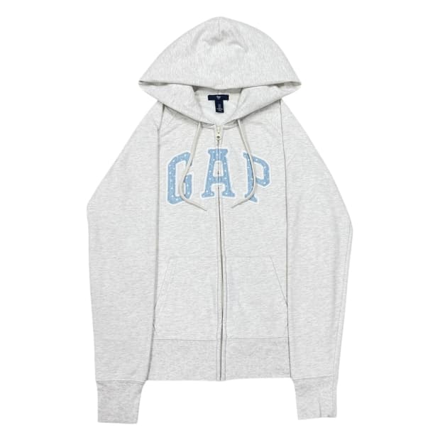 GAP 빈티지 땡땡이 도트 로고 후드집업 자켓 S