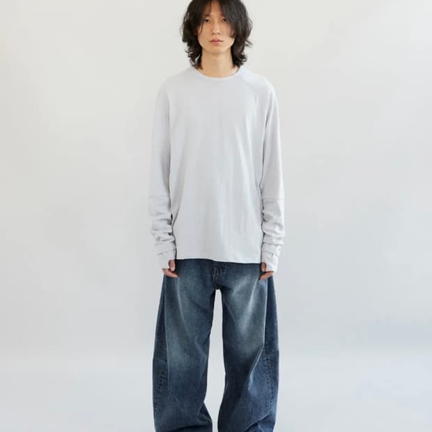 4) 해칭룸 Wide Curve Jeans Washed Blue 와커진