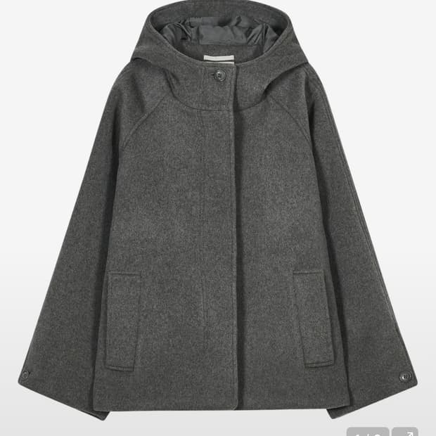 타입서비스 후드 하프코트 그레이