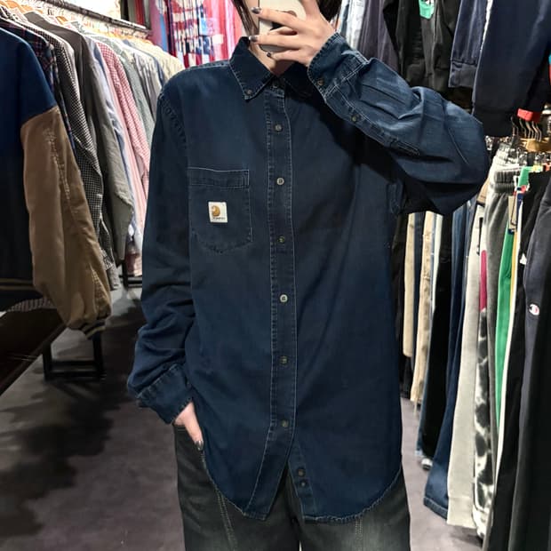 [IM] Carhartt 칼하트 데님셔츠 진청 네이비