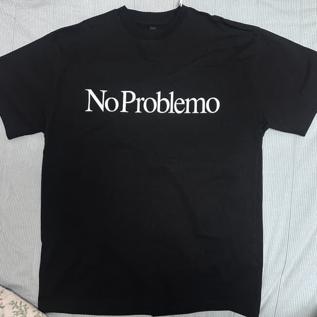 NO PROBLEMO SS 티셔츠 블랙 L사이즈
