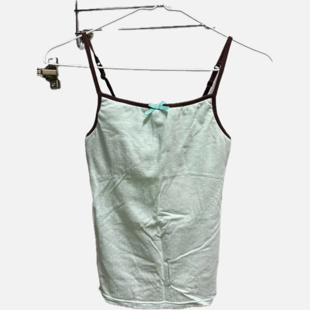 민트 땡땡이 나시 