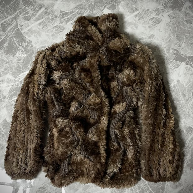 (Japanese vintage)grunge fur jacket