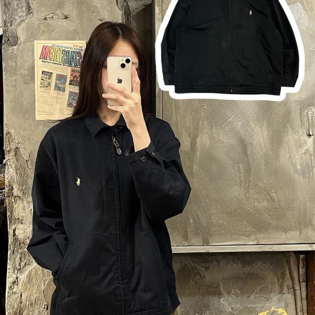 폴로 블루종 자켓 블랙 90 #csz618