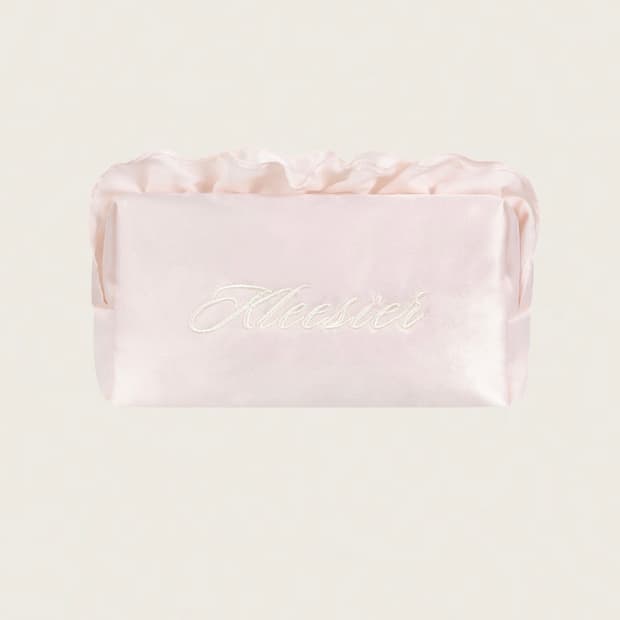 클리시어 모모 벨벳 파우치 핑크 펄