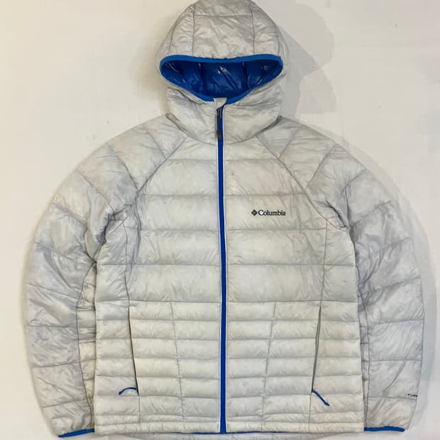 컬럼비아 고프코어 초경량패딩 스카이블루 옴니히트