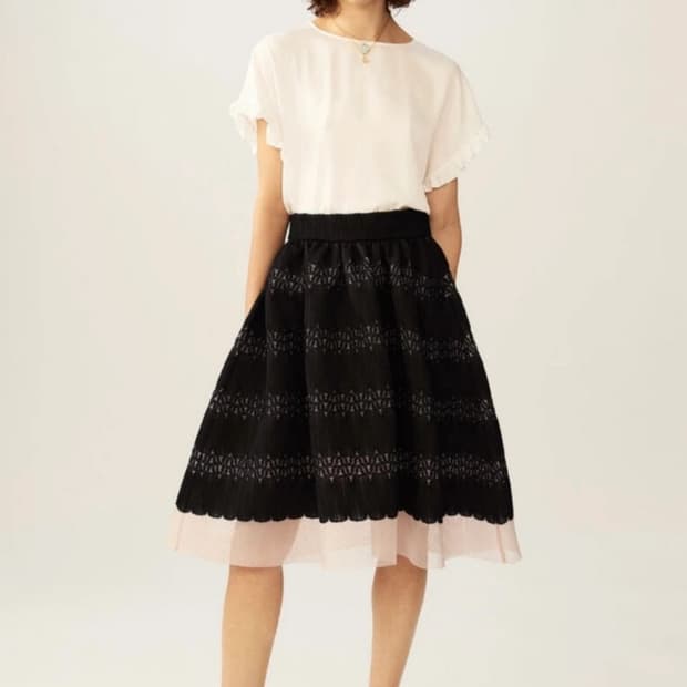 마쥬 maje 펀칭 튤 스커트 [새상품]