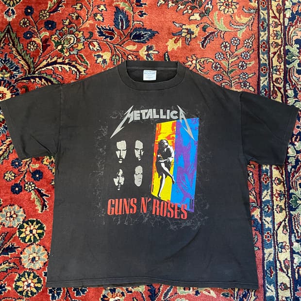 90s 메탈리카&건즈앤로지스 미국 투어 티셔츠