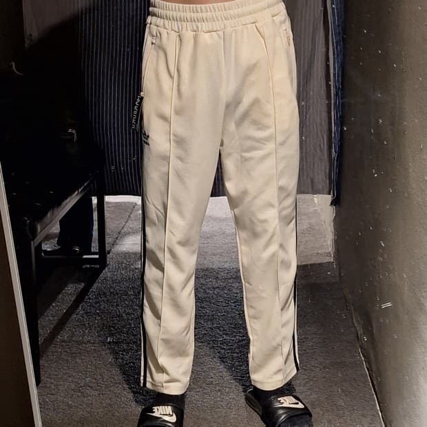 아디다스 크림 블랙 클래식 와플 베켄바우어딩 스웻팬츠 트레이닝복