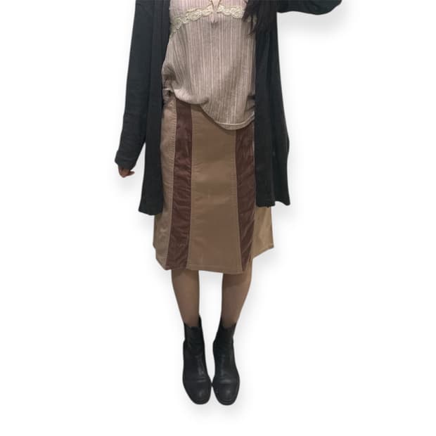 소니아리키엘 핑크벨벳라이닝 미디스커트