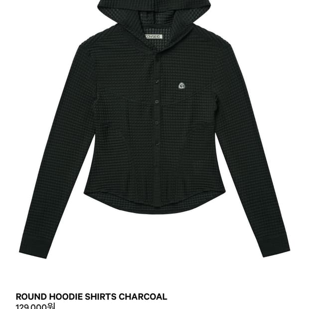 코이세이오 후드 ROUND HOODIE SHIRTS CHARCOAL