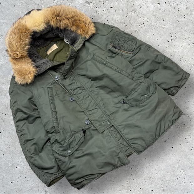 [L] 60s 미군 N-3B 콜드카파 서던사 야상 점퍼 카키색 B595