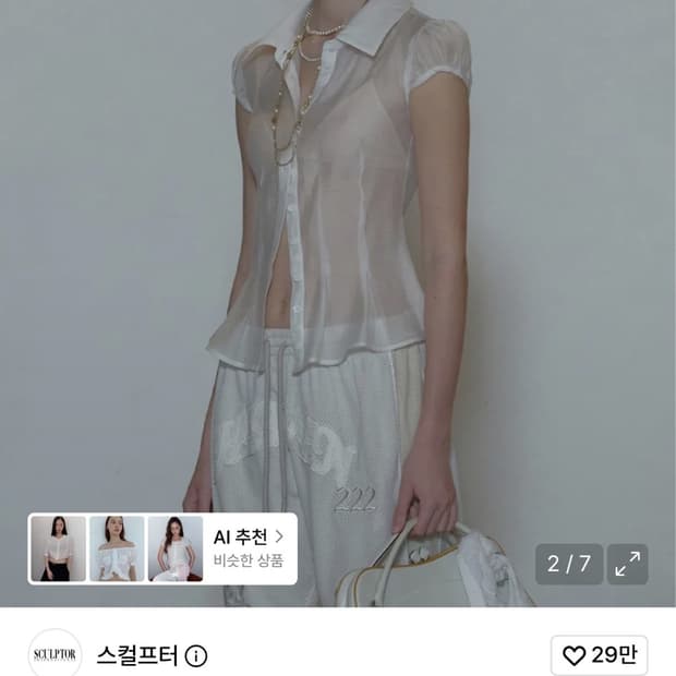 스컬프터 블라우스
