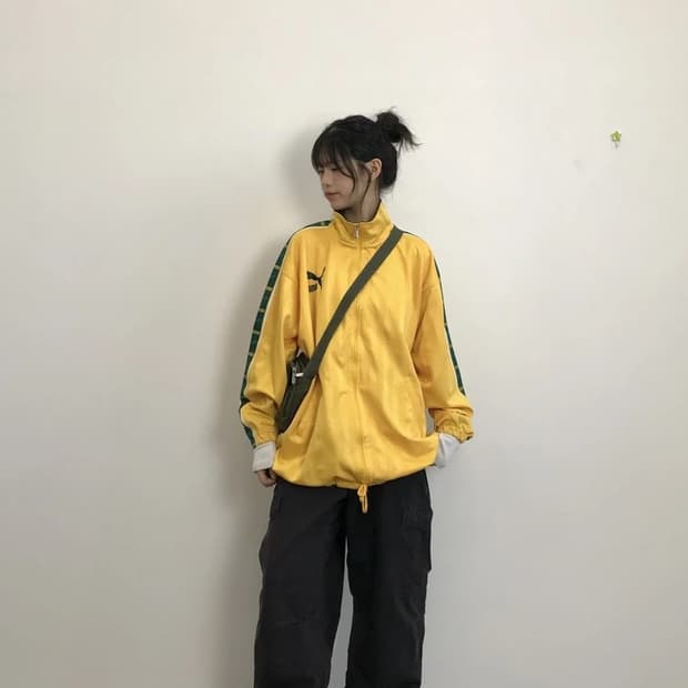 Vintage Puma Yellow Track Jacket