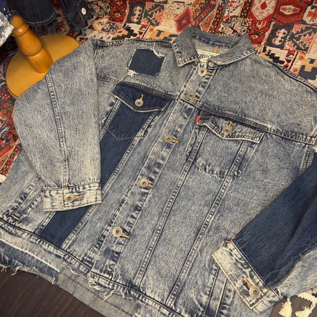 Rodeo Crown Rework patchwork denim jacke