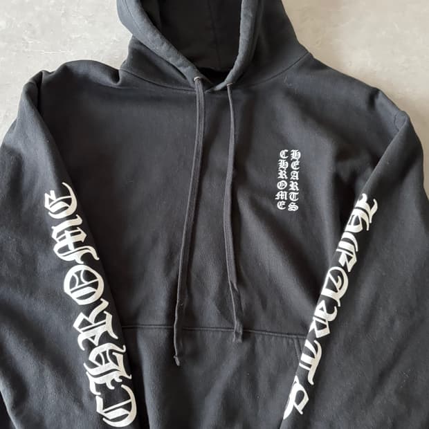 크롬하츠 버티컬 1988 로고 후드티 XL