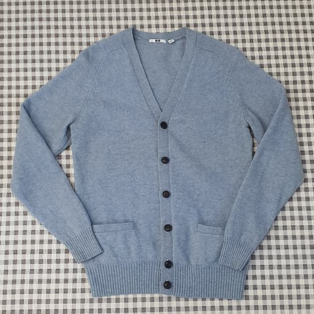 유니클로 울100 니트 가디건 남자95