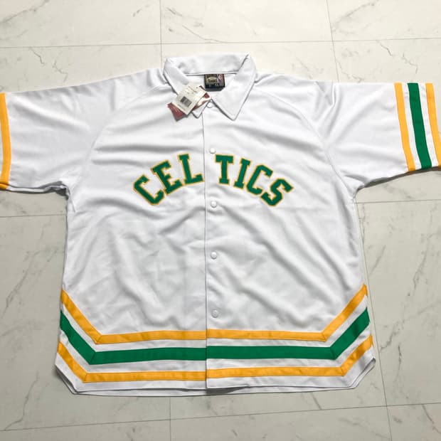 (새상품)90s 하드우드 NBA 보스턴 셀틱스 반팔 저지 105-110