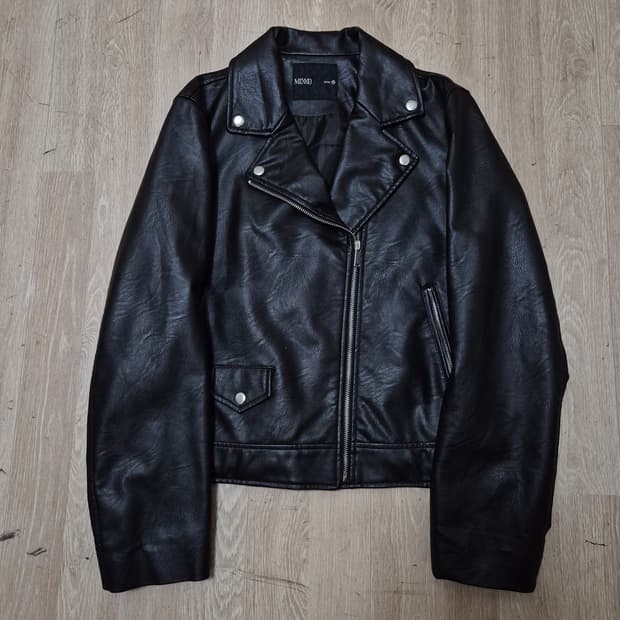 MIXXO 미쏘 여성 더블 레더 라이더 가죽자켓 M(95)