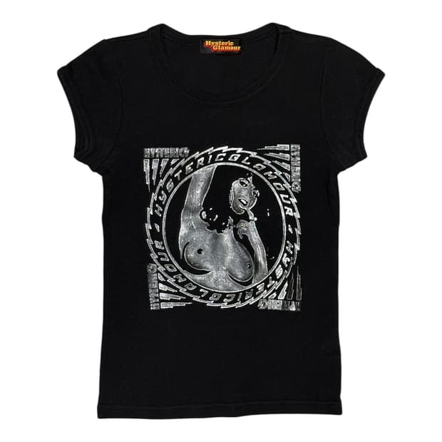 히스테릭 글래머 아카이브 입체 프린팅 히스걸 반팔 티셔츠