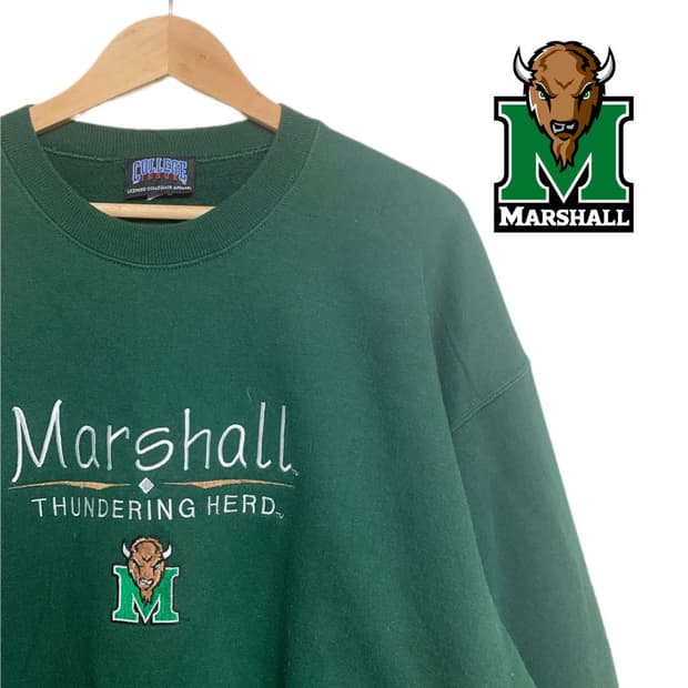 [XL] College MARSHALL 기모 스웻셔츠