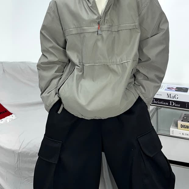 나이키 00s 카키 패딩 아노락 XL