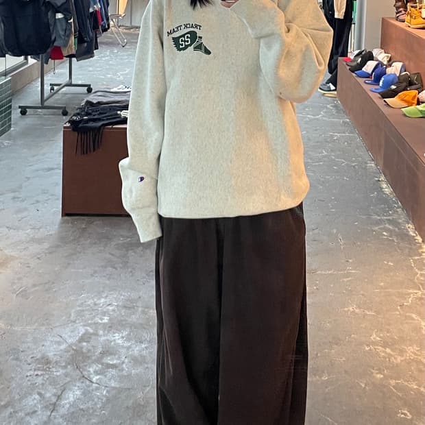 챔피온x디스이즈네버댓 리버스 위브 블루택 트랙팀 스웨트셔츠 H998