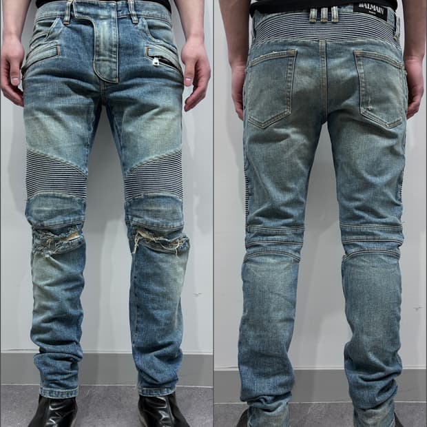 발망 16fw 디스트레스드 바이커 팬츠