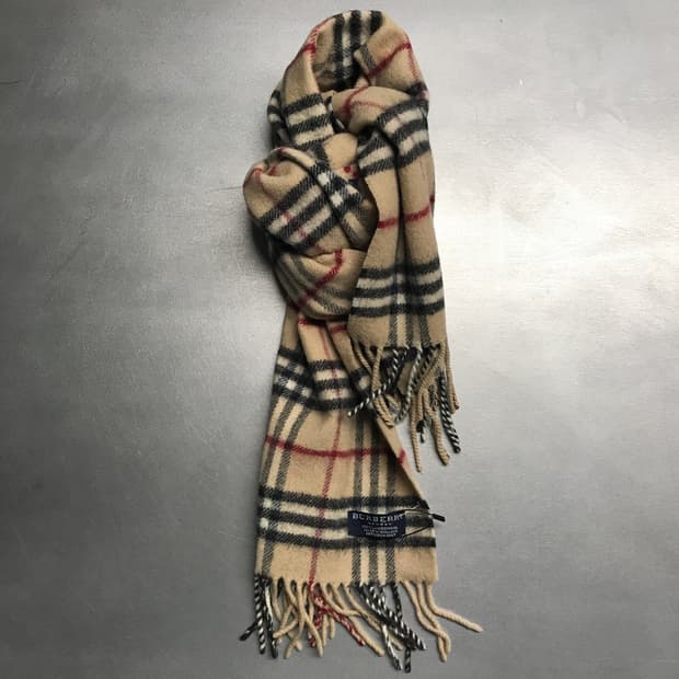 버버리 정품 램스울 머플러 베이지