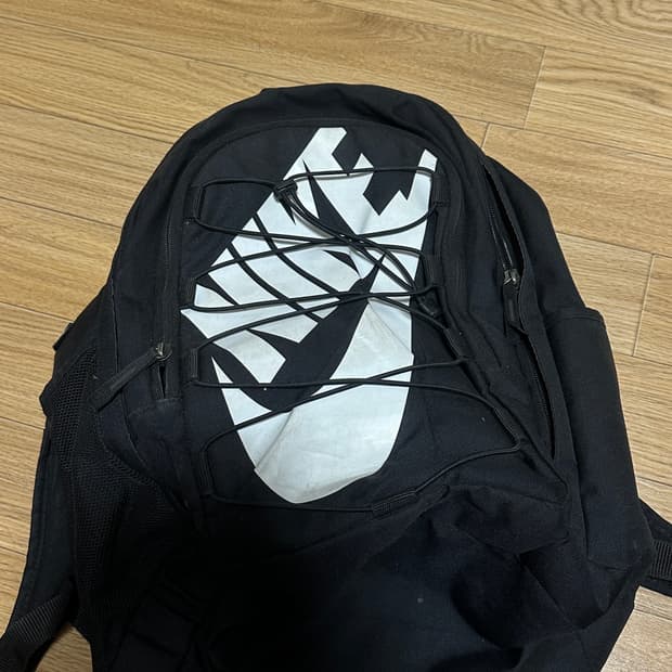 나이키 헤이워드 스트링 빅로고 백팩 블랙