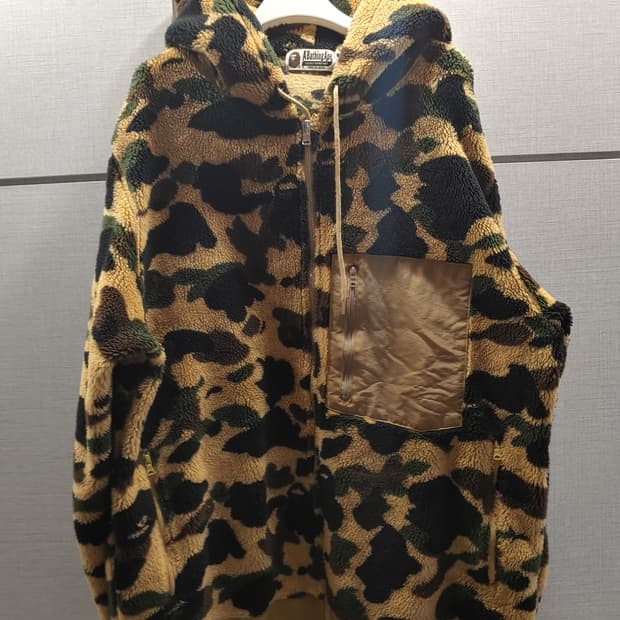 [XXL] 베이프 1st 보아털 플리스 후드집업