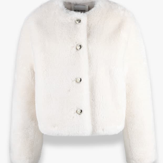 마이이코 폴라베어 밍크 퍼 자켓 아이보리
