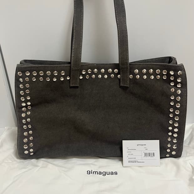 기마구아스 Midi Shopper 스터드 미디 쇼퍼백/그레이
