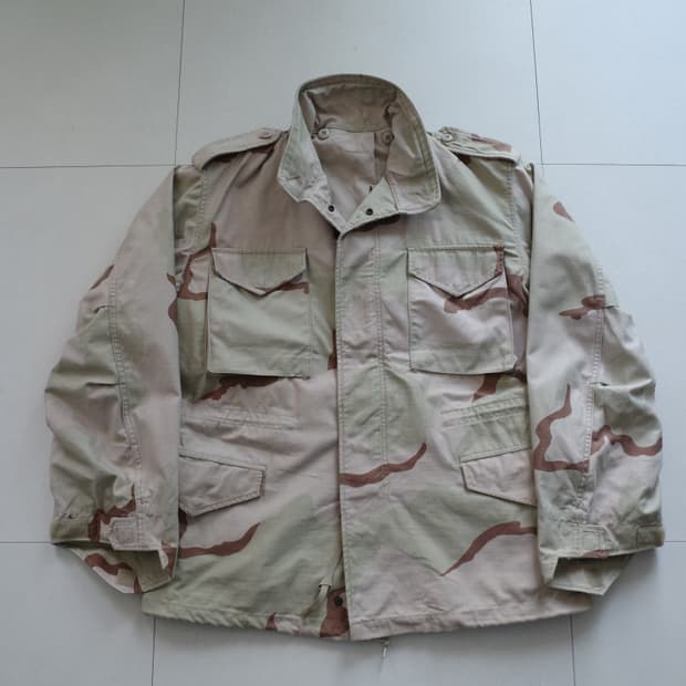 90s 미군 오리지널 군납 M65 사막 3컬러 필드자켓 M-R