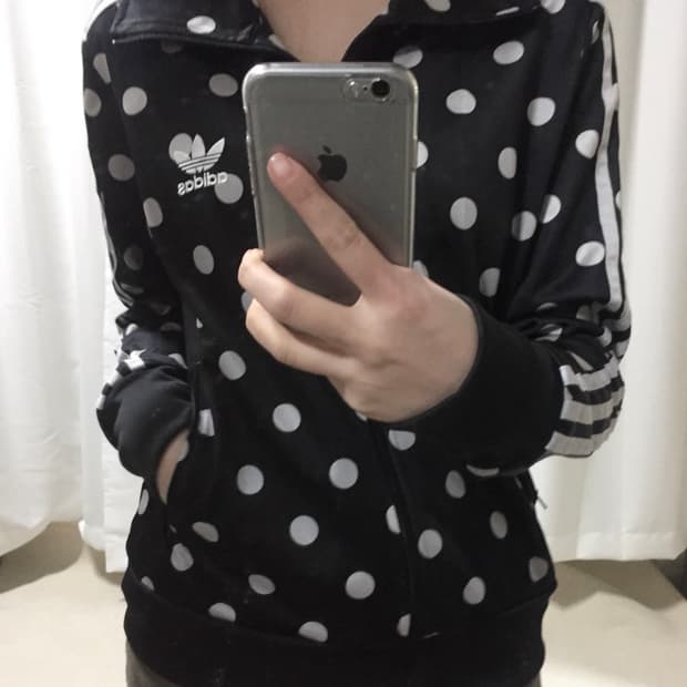 아디다스 도트 땡땡이 블랙 나우아임영 져지 트랙탑 95