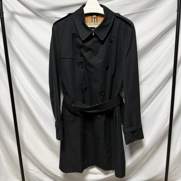 [S+급/52] 버버리 켄싱턴 헤리티지 롱 트렌치 코트 블랙